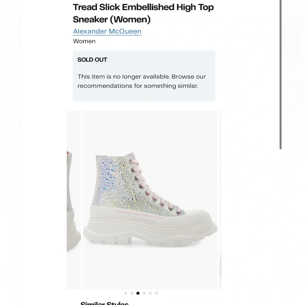 Alexander McQUEEN Tread Slick Crystal Embellished High Top Sneaker